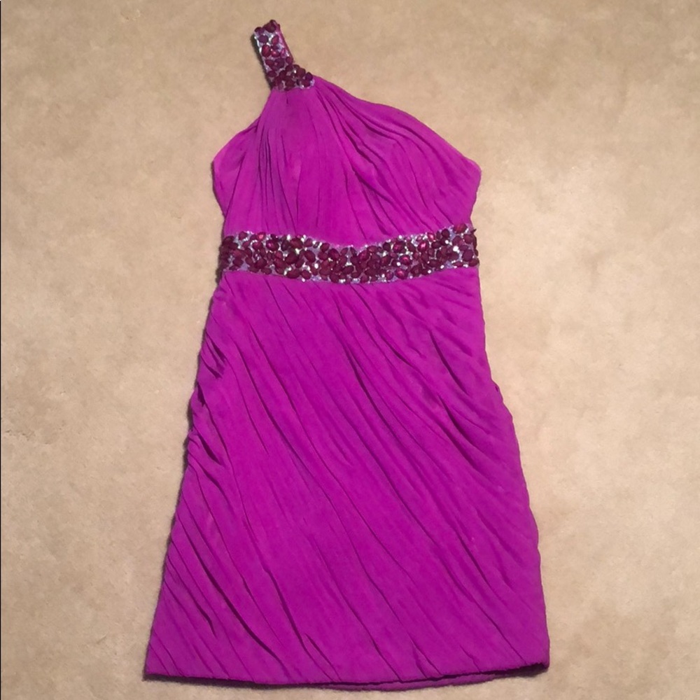 ONLY WORN ONCE! La Femme Purple Cocktail Dress